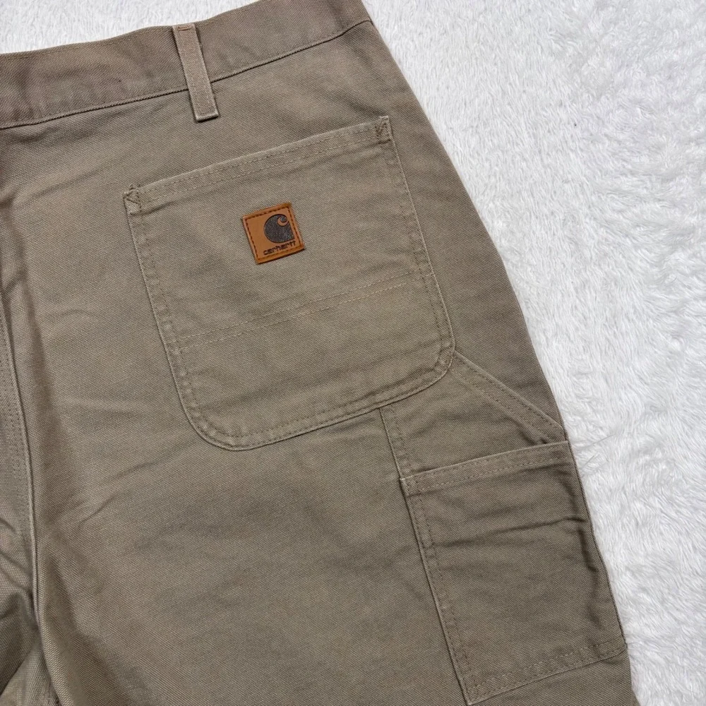 VTG Y2K Carhartt Carpenter Shorts Men 40 Tan Desert Duck Canvas B25 DES Workwear